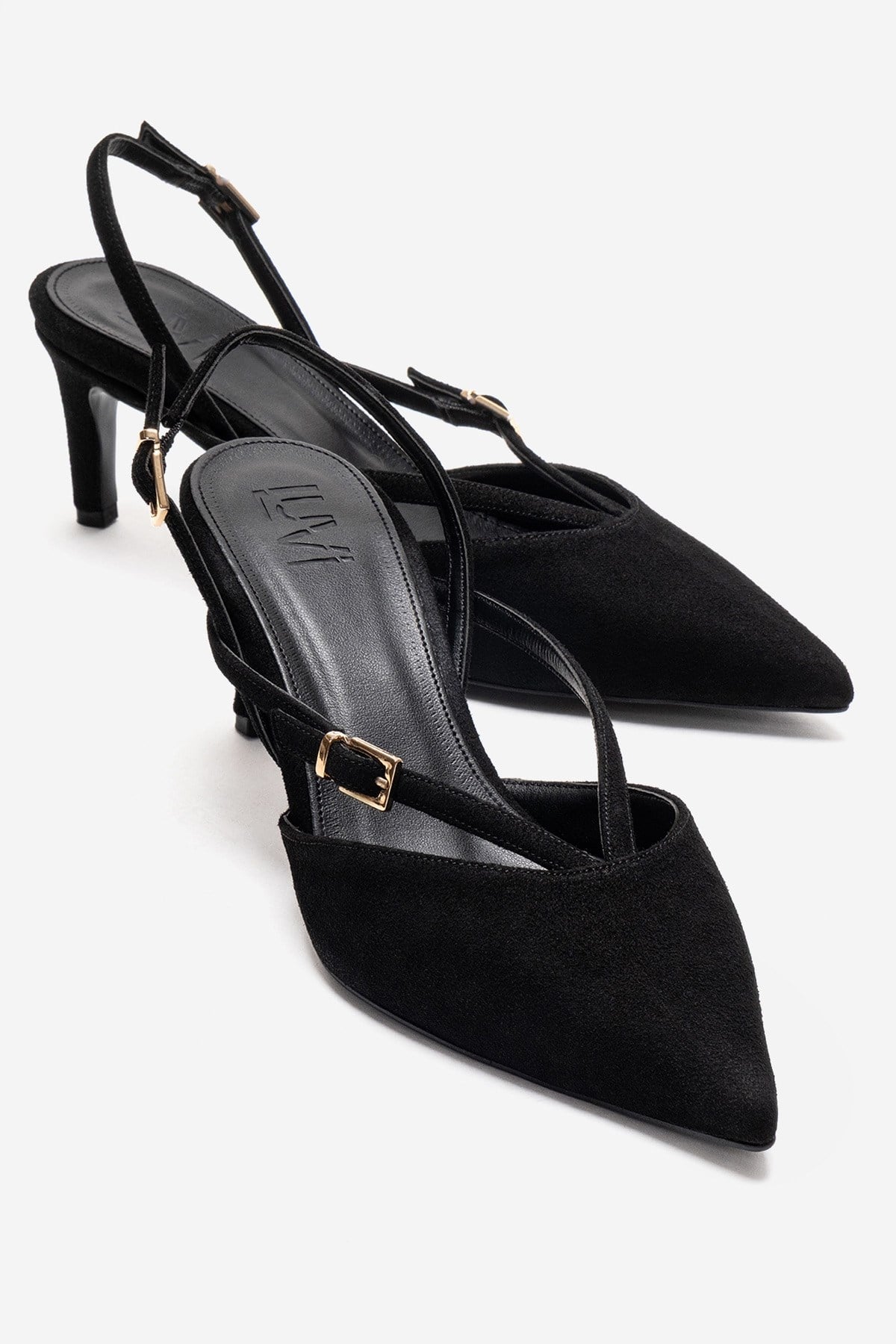 Armonia - Black Suede Band Detail Stiletto Pump (Women)