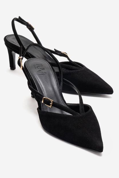 Armonia - Black Suede Band Detail Stiletto Pump (Women)