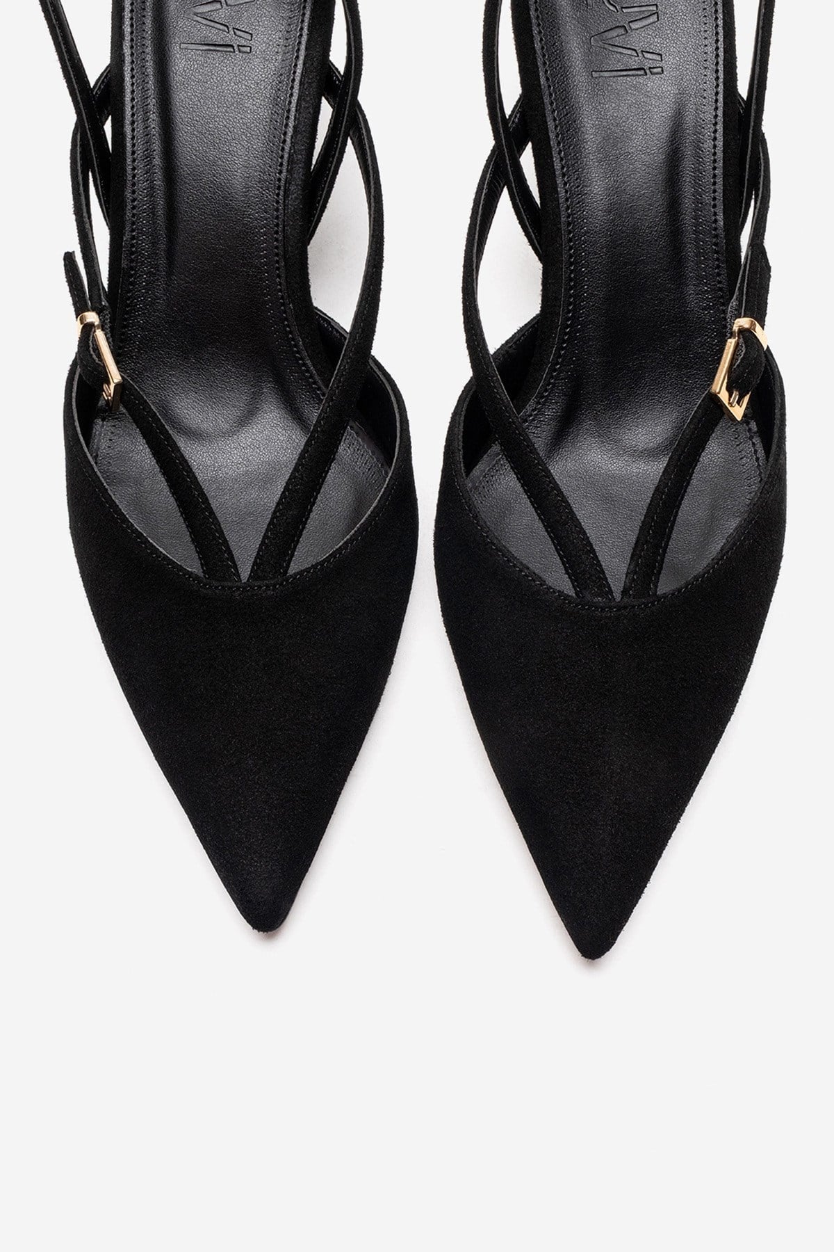 Armonia - Black Suede Band Detail Stiletto Pump (Women)