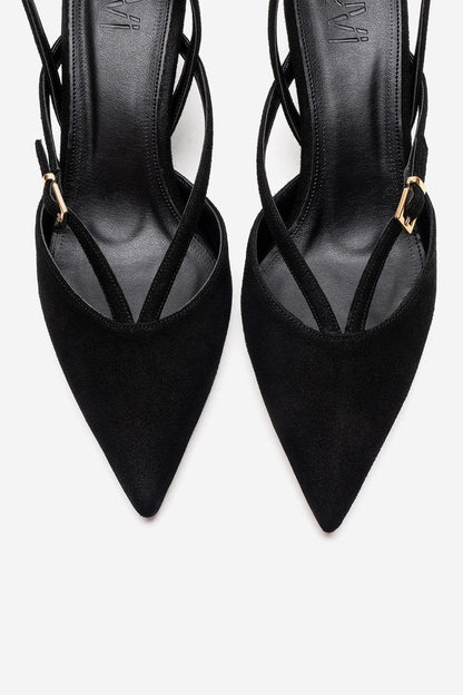 Armonia - Black Suede Band Detail Stiletto Pump (Women)