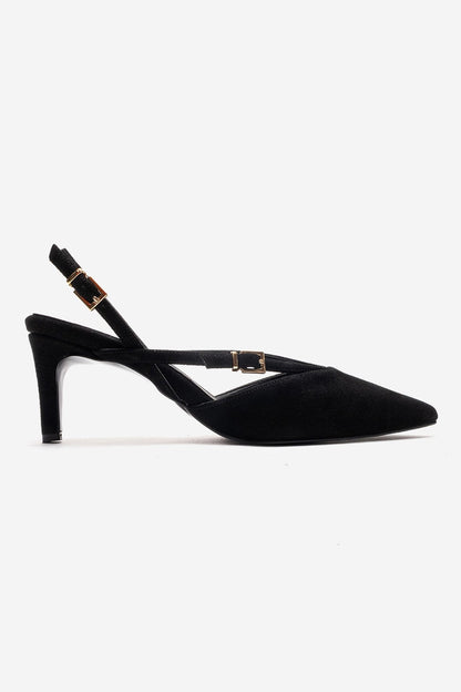 Armonia - Black Suede Band Detail Stiletto Pump (Women)