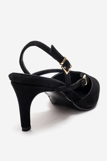 Armonia - Black Suede Band Detail Stiletto Pump (Women)