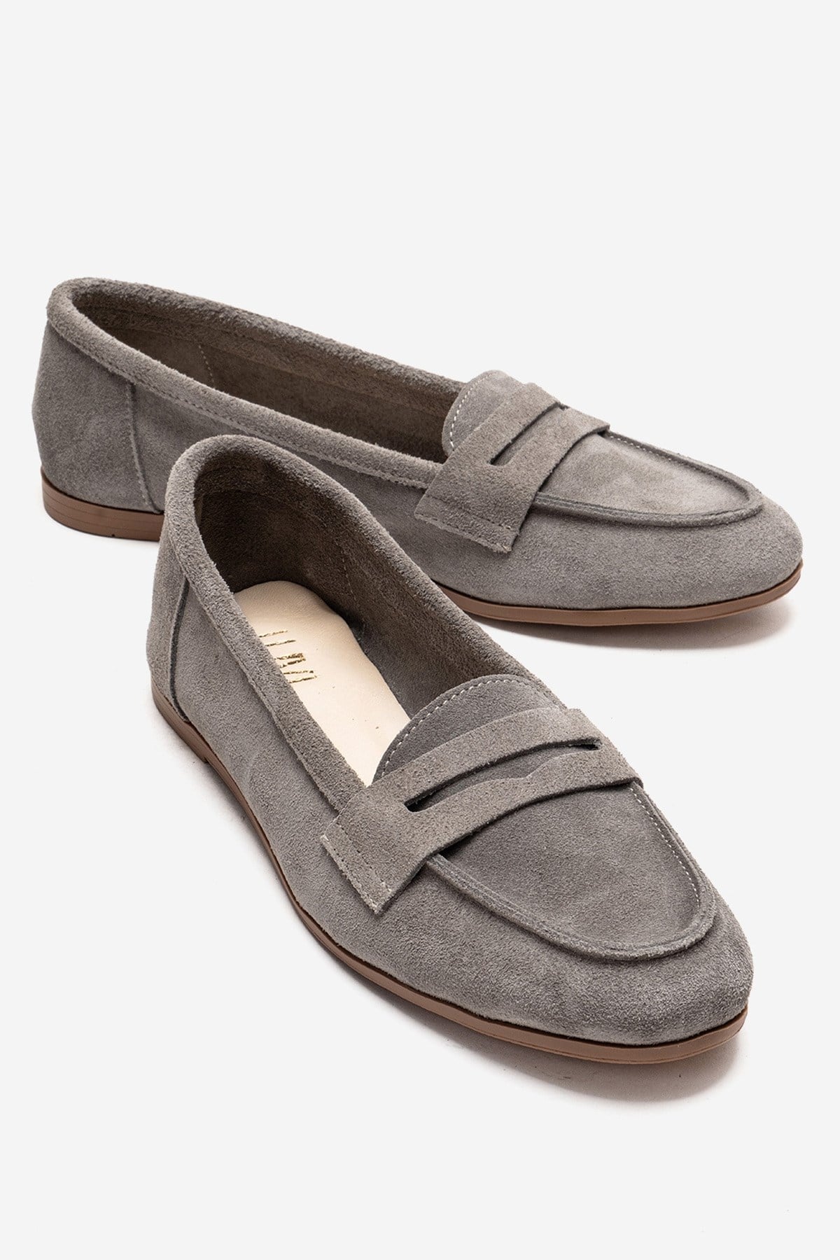 Dorothy - Light Gray Genuine Leather Loafer (Women)