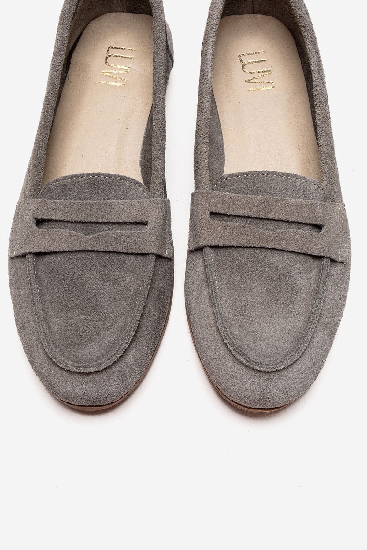 Dorothy - Light Gray Genuine Leather Loafer (Women)