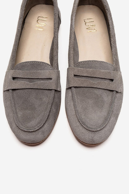 Dorothy - Light Gray Genuine Leather Loafer (Women)