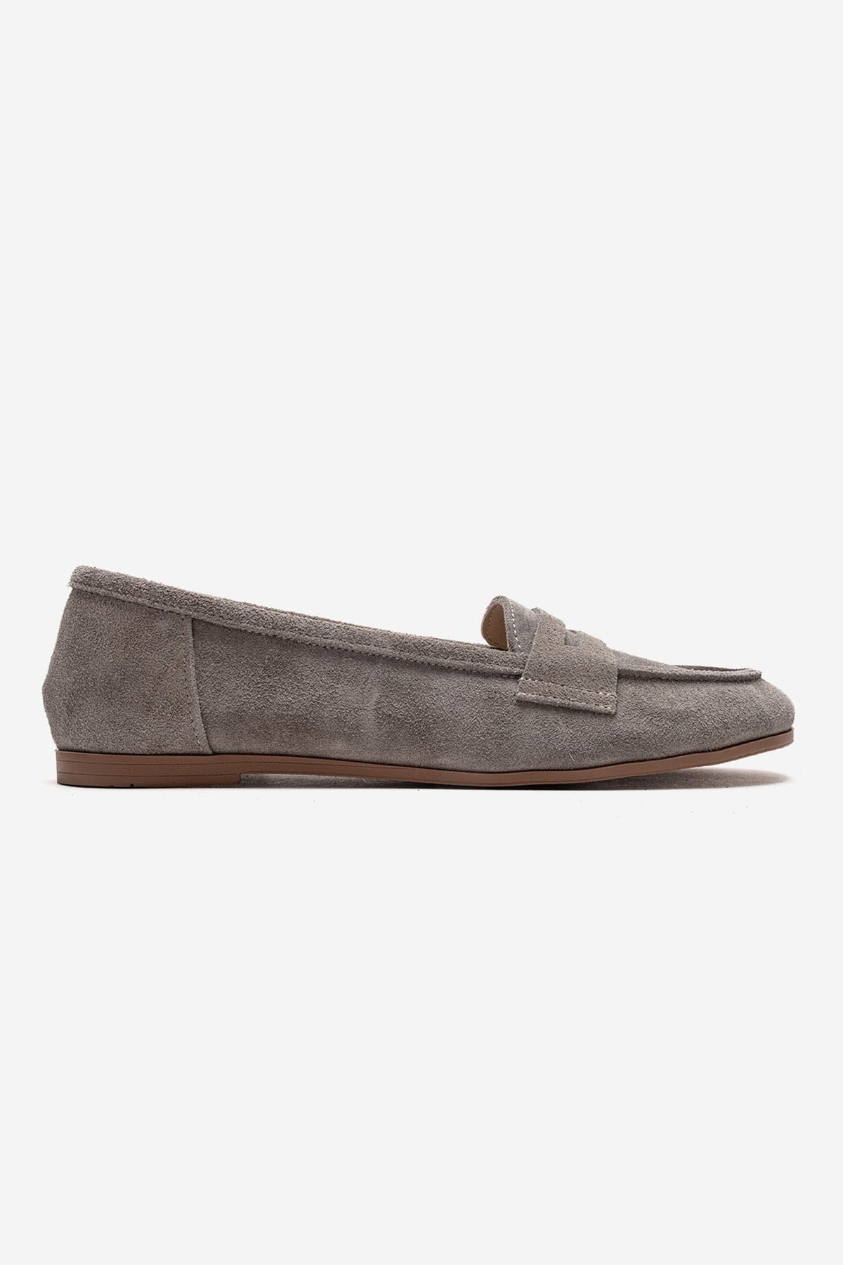 Dorothy - Light Gray Genuine Leather Loafer (Women)