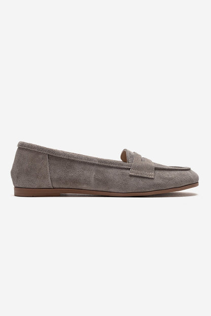 Dorothy - Light Gray Genuine Leather Loafer (Women)