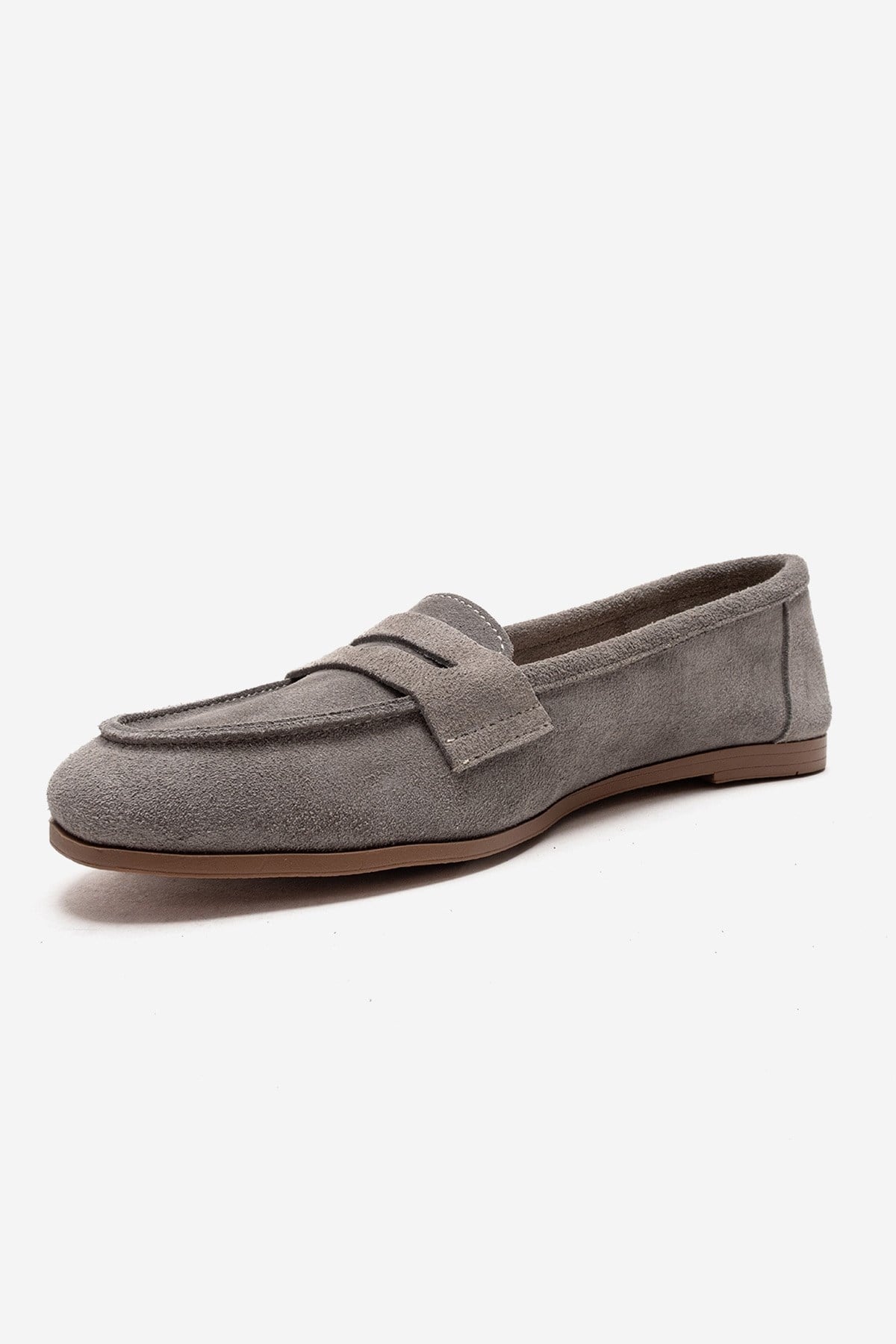Dorothy - Light Gray Genuine Leather Loafer (Women)