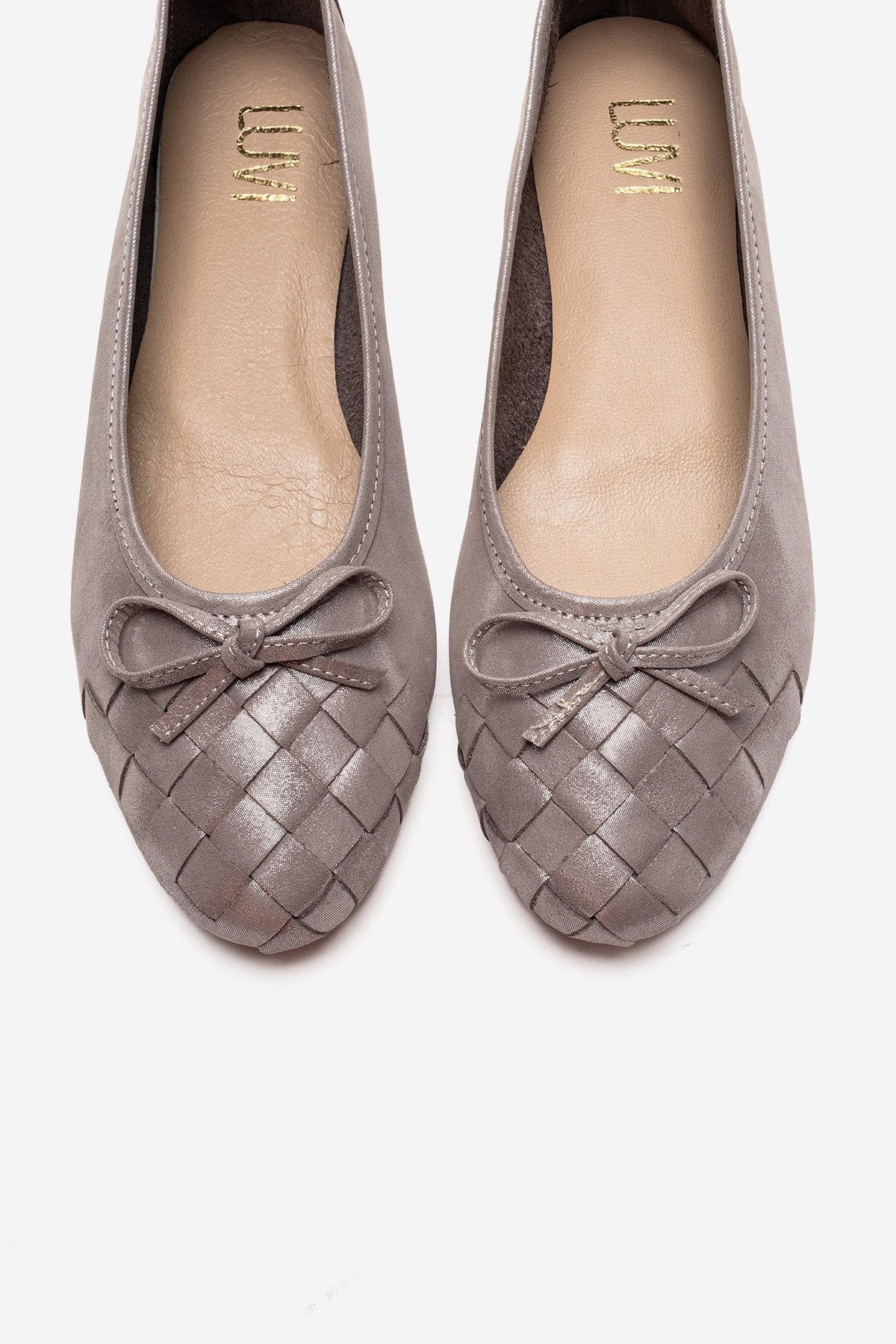 03 - Taupe Genuine Leather Ballet Flat (Women)