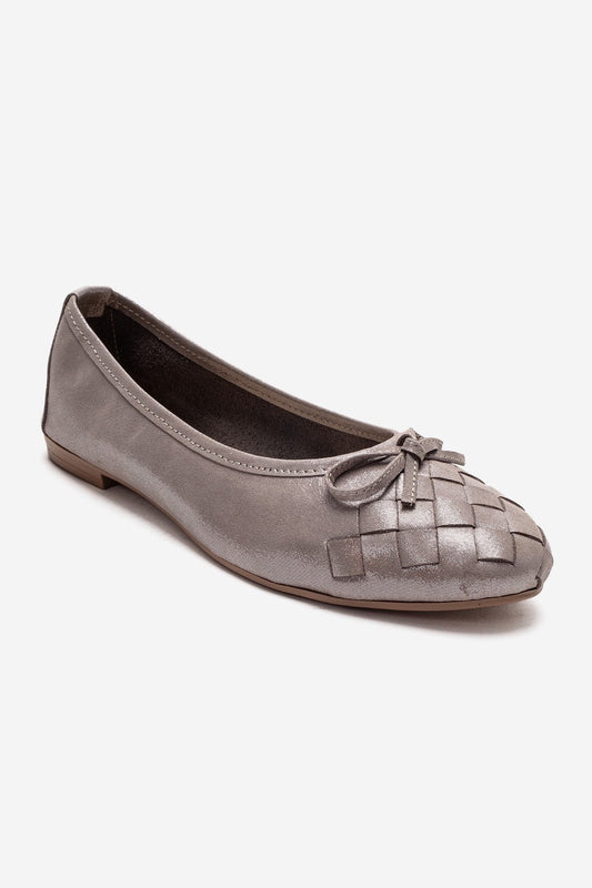 03 - Taupe Genuine Leather Ballet Flat (Women)