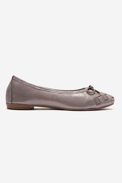 03 - Taupe Genuine Leather Ballet Flat (Women)