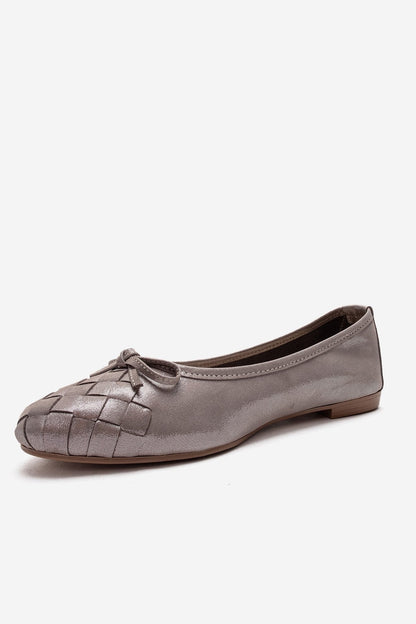03 - Taupe Genuine Leather Ballet Flat (Women)