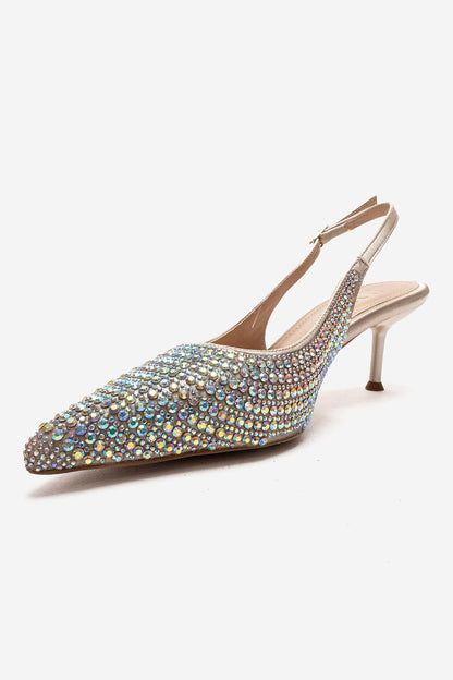 Yasmina - Nude Stone Embellished Stiletto Pump (Women)
