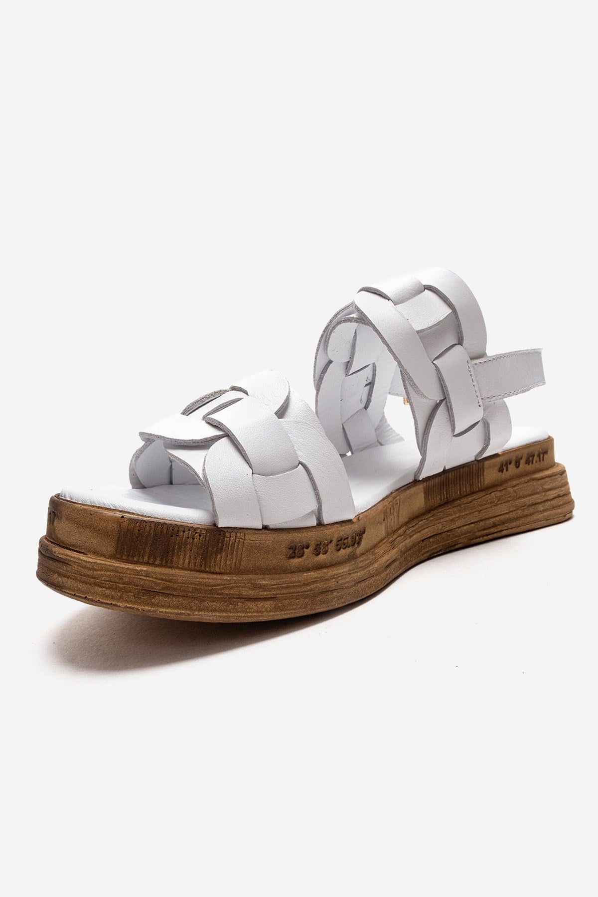 ELVORO - White Genuine Leather Sandal (Women)