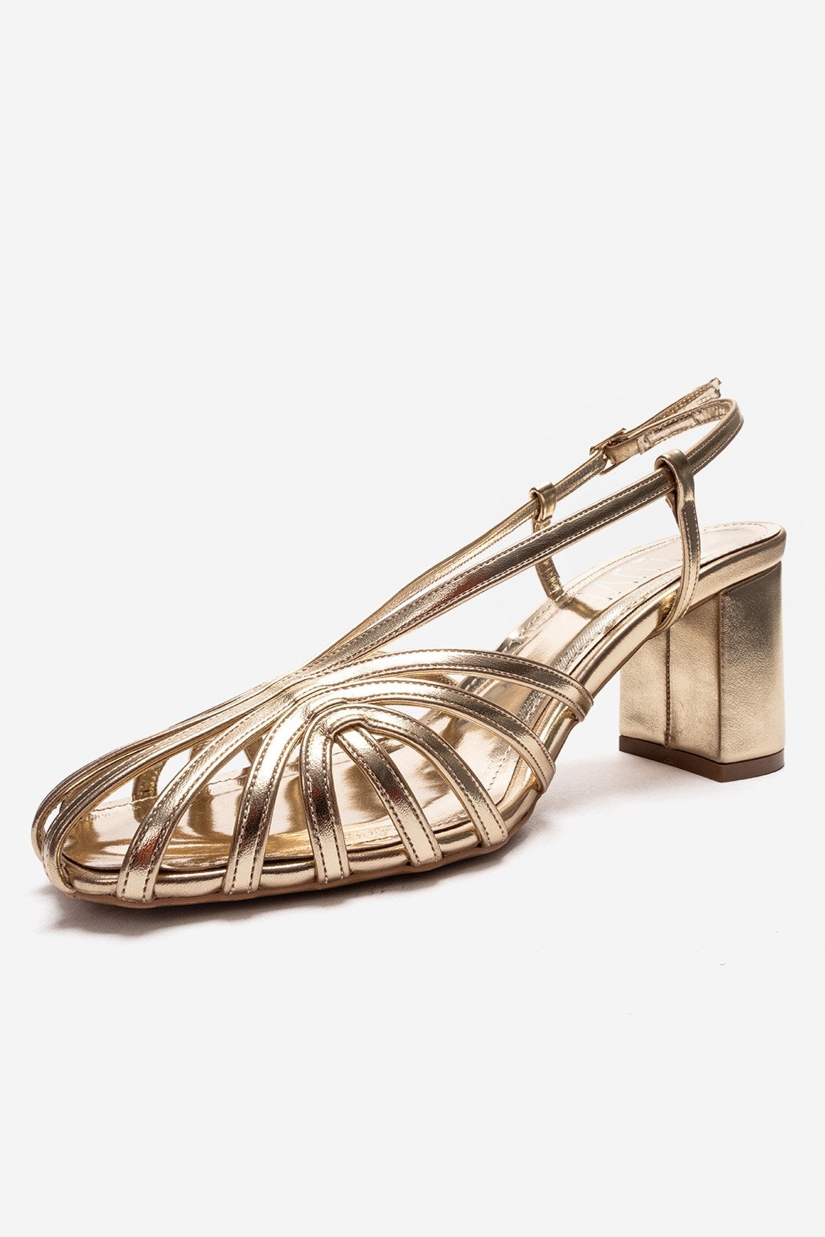WILDA - Zapatos de tacón grueso dorado (Mujer)
