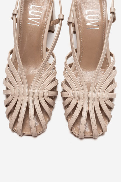 WILDA - Beige Block Heel Shoe (Women)