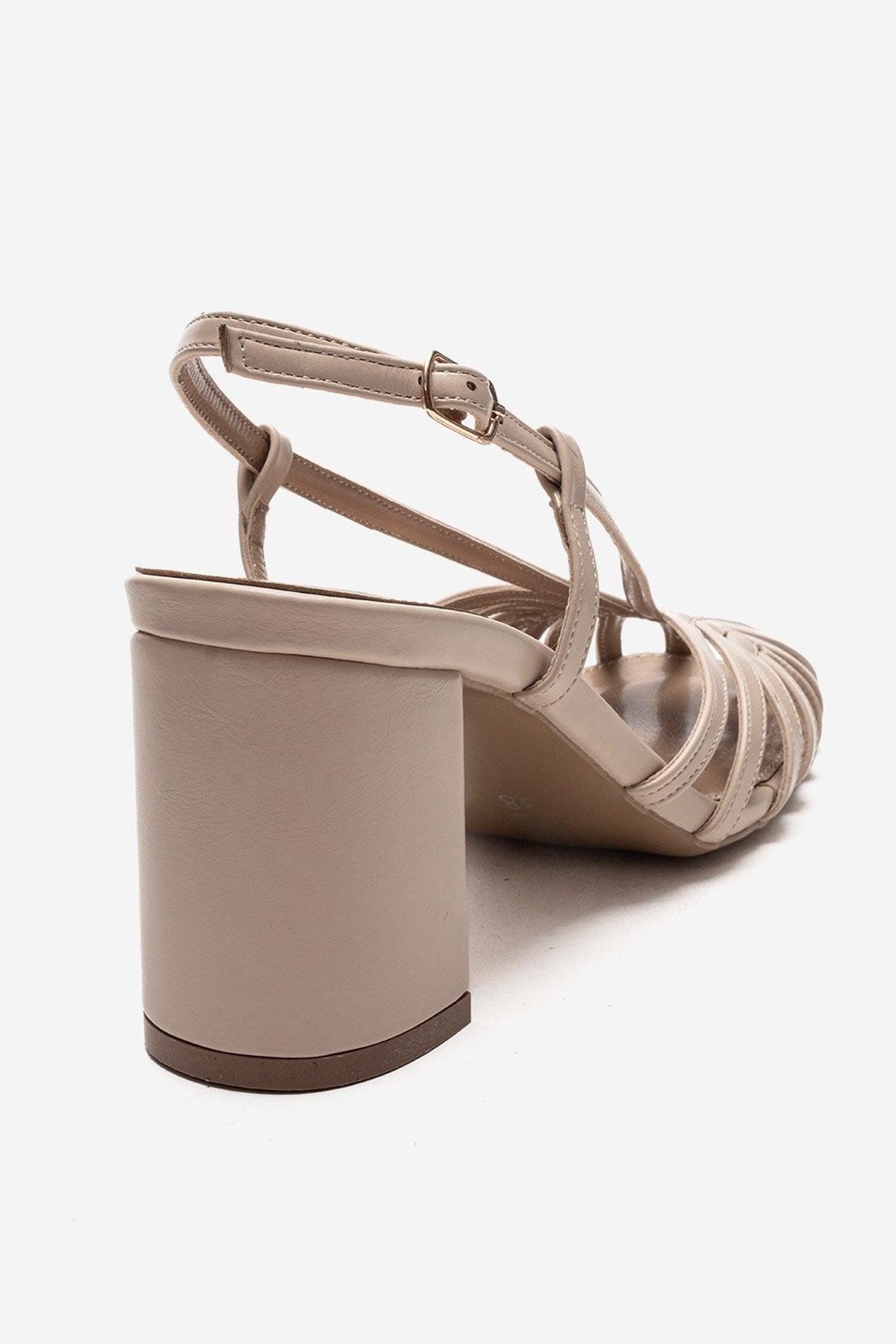 WILDA - Beige Block Heel Shoe (Women)