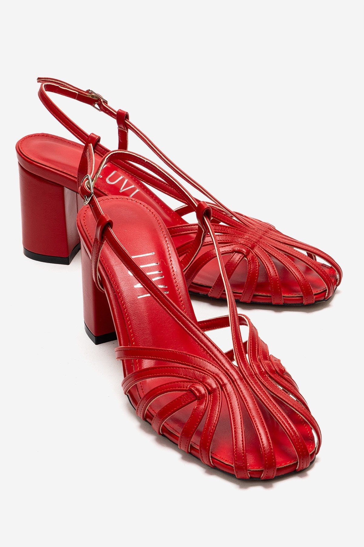 WILDA - Zapatos de tacón de bloque rojos (Mujer)