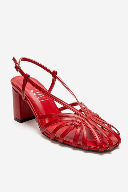 WILDA - Zapatos de tacón de bloque rojos (Mujer)
