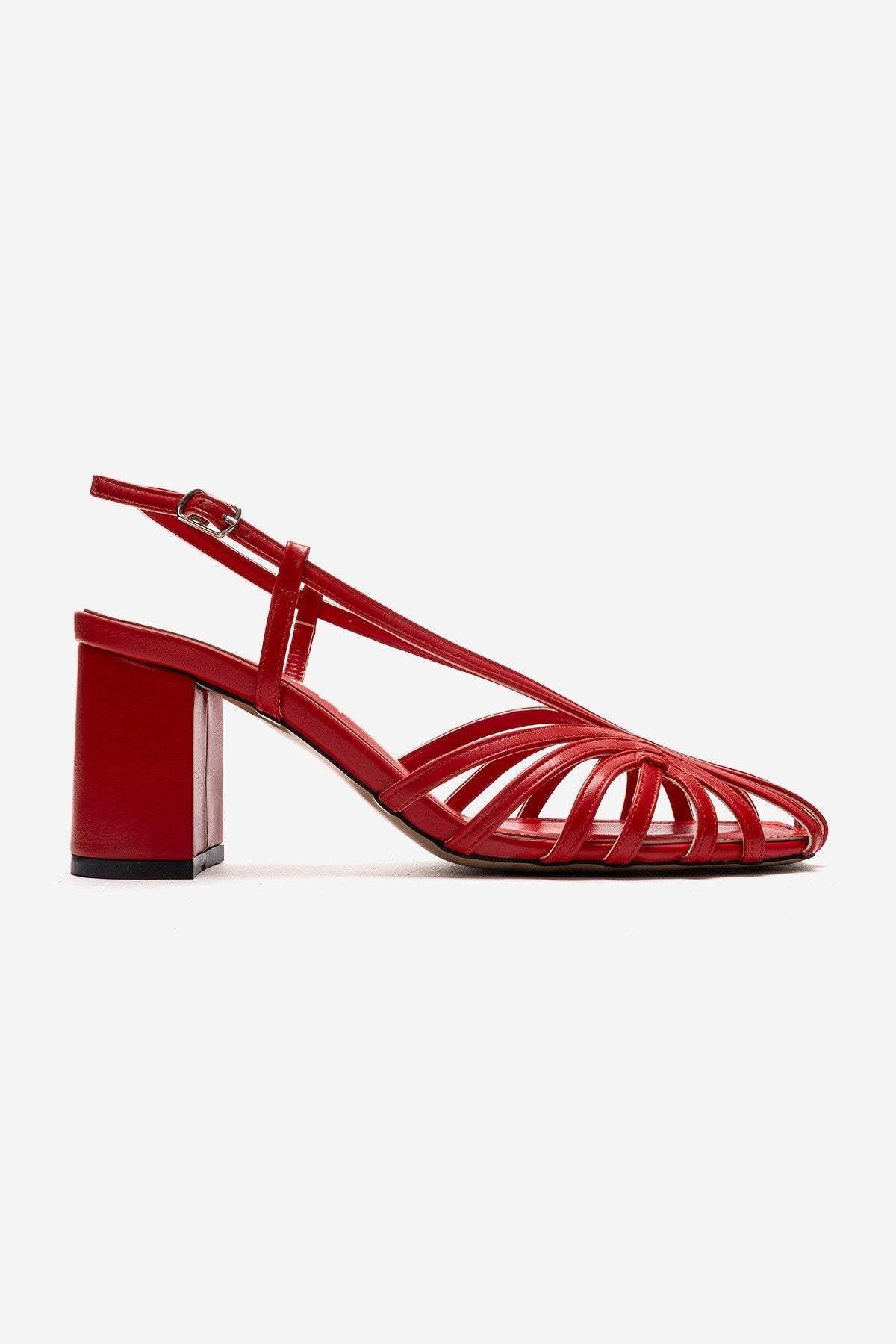 WILDA - Zapatos de tacón de bloque rojos (Mujer)