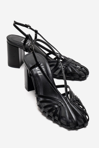 WILDA - Black Block Heel Shoe (Women)