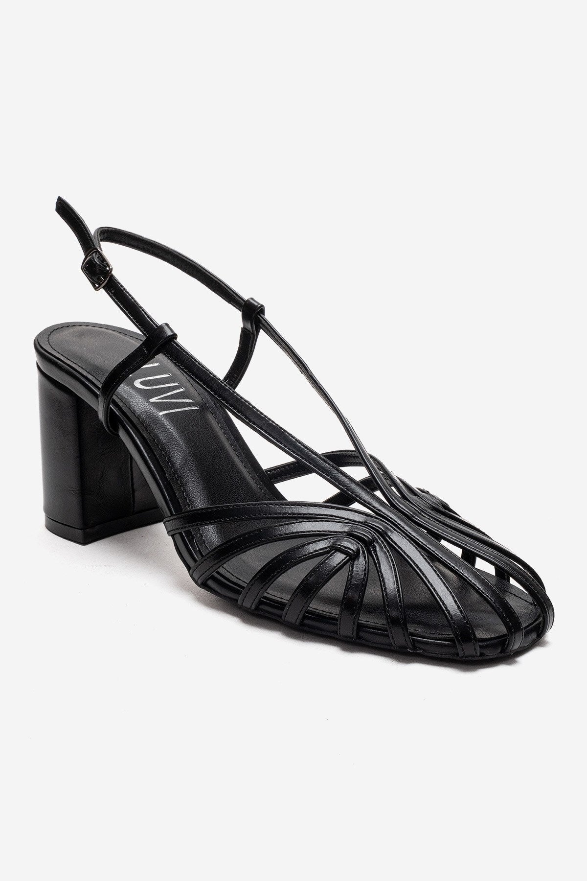 WILDA - Black Block Heel Shoe (Women)