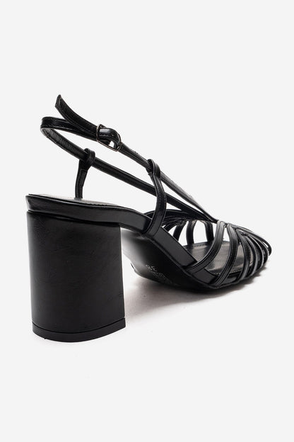 WILDA - Black Block Heel Shoe (Women)