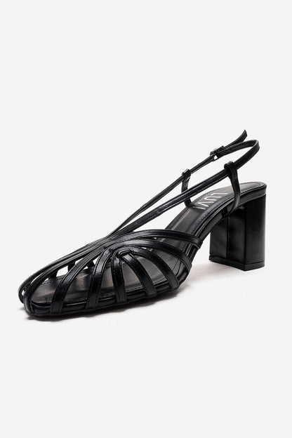 WILDA - Black Block Heel Shoe (Women)