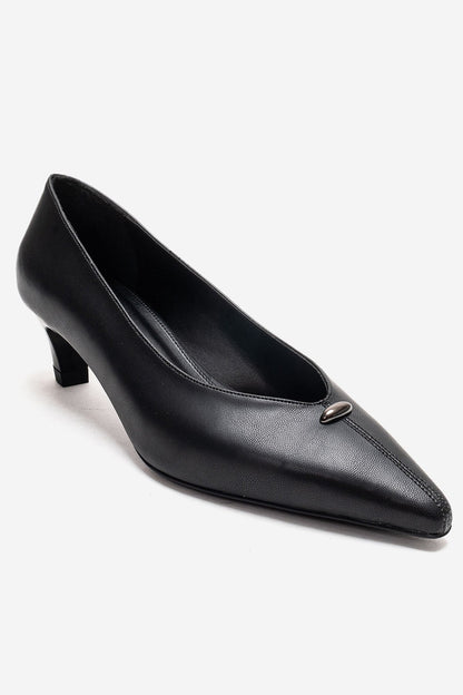 VERSAY - Zapatos de tacón bajo de aguja con puntera (Mujer)