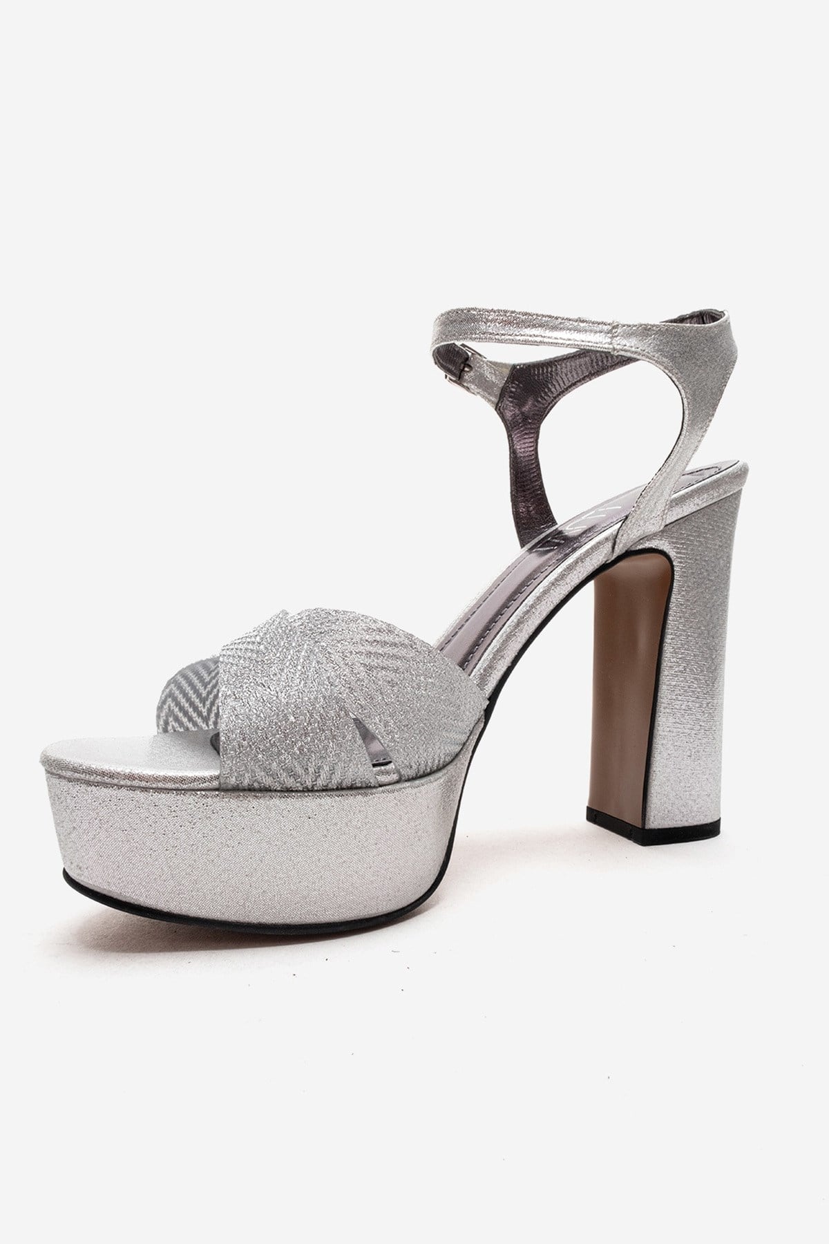 ORELION - Silver Platform Heel Evening Shoe (Women)