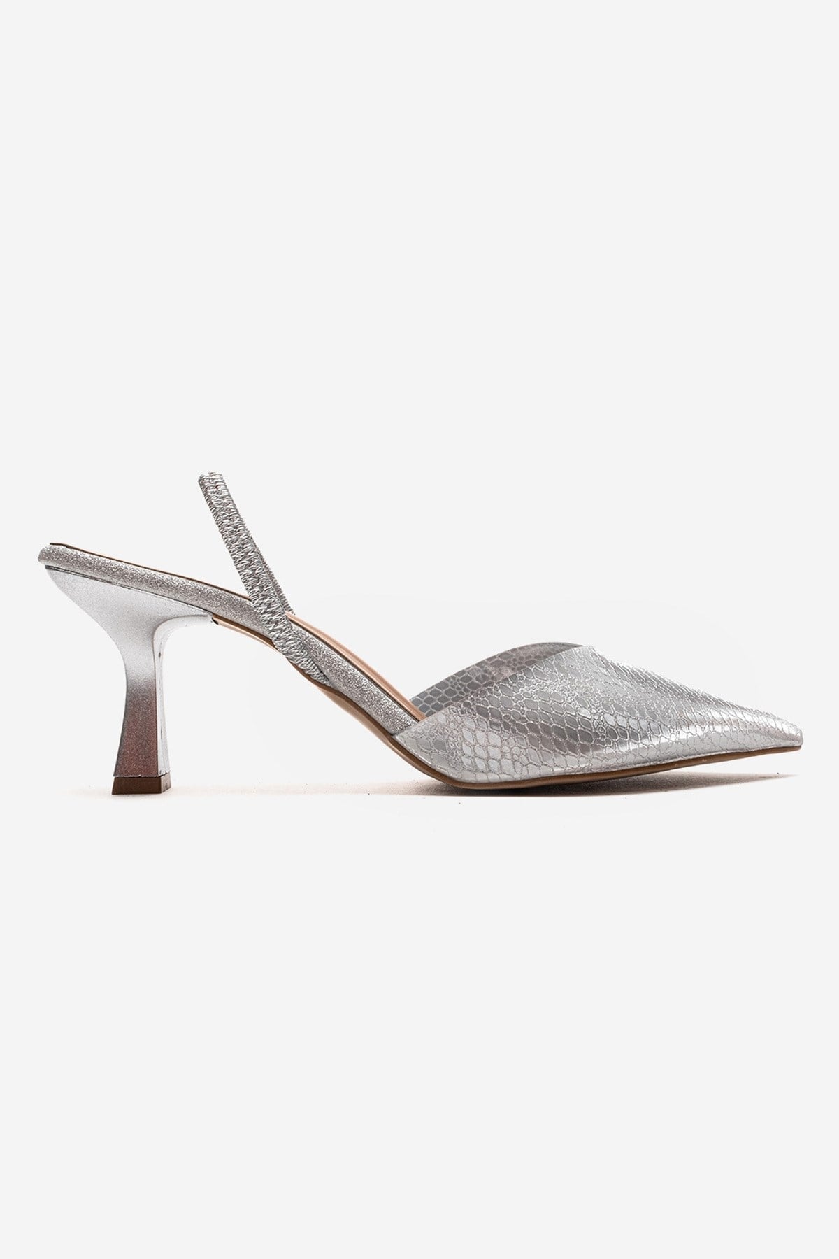 RENOS - Silver Pointed Toe Stiletto Pump (Women)