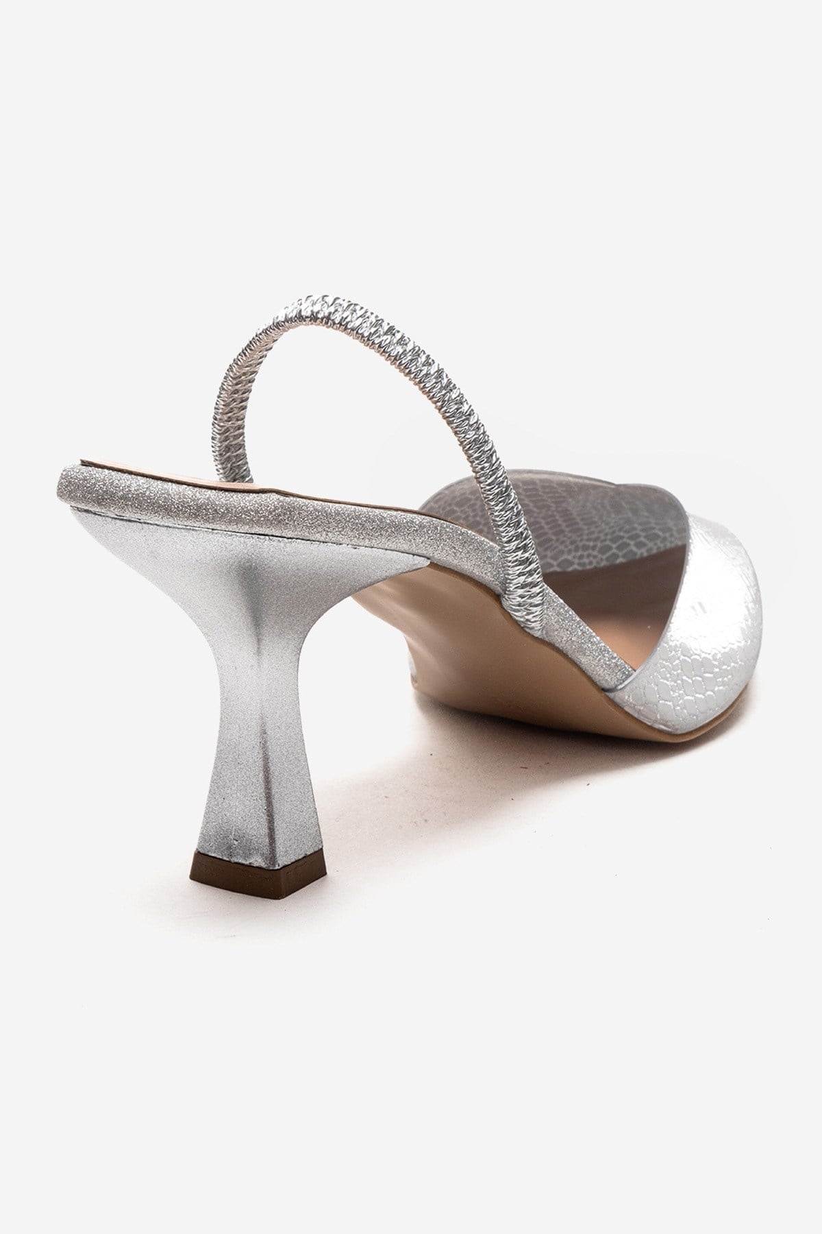 RENOS - Silver Pointed Toe Stiletto Pump (Women)
