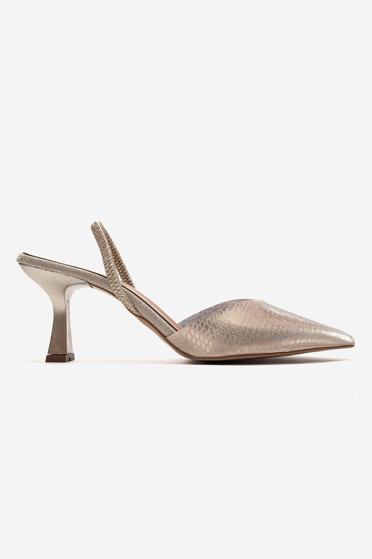 RENOS - Gold Pointed Toe Stiletto Pump (Women)