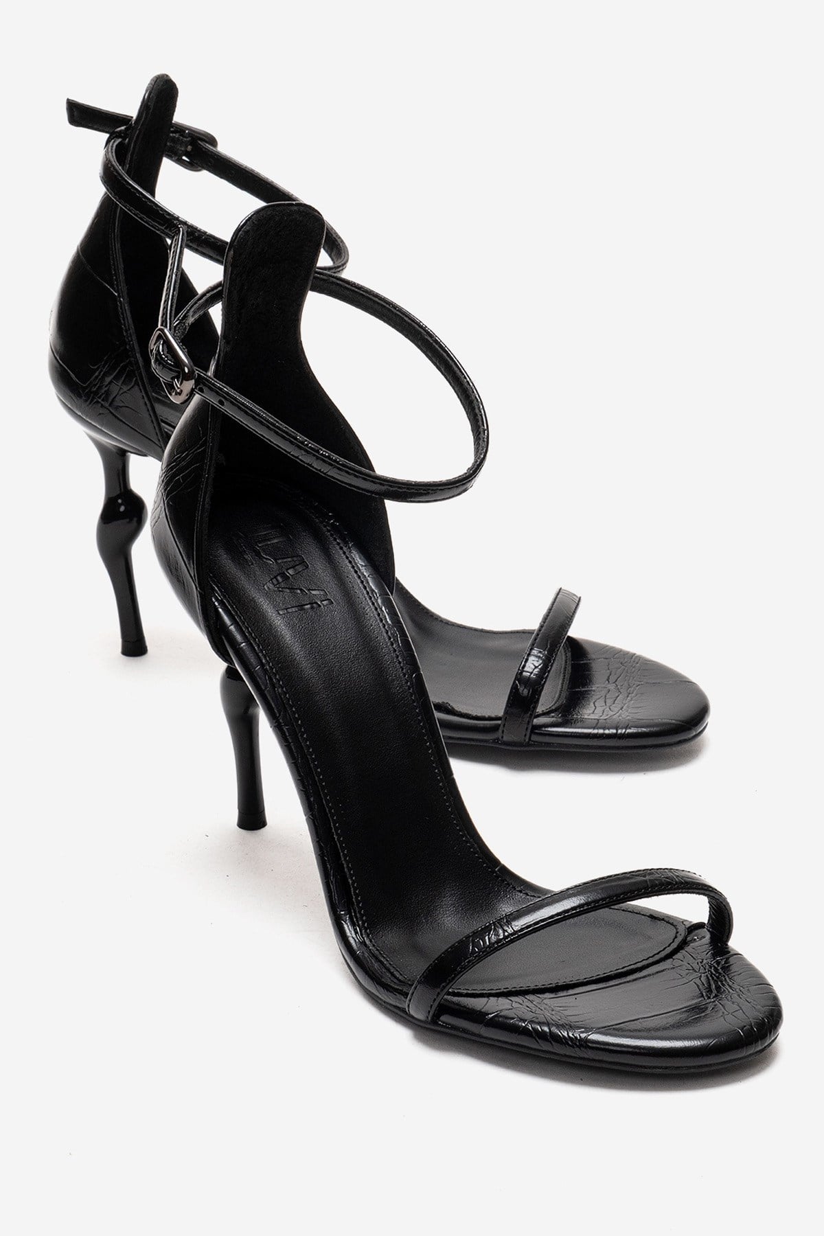 Yelena - Black Patent Thin Strap Stiletto Pump (Women)