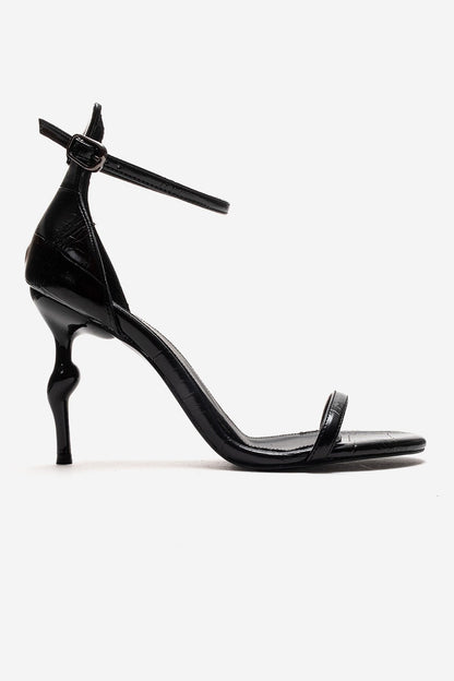Yelena - Black Patent Thin Strap Stiletto Pump (Women)