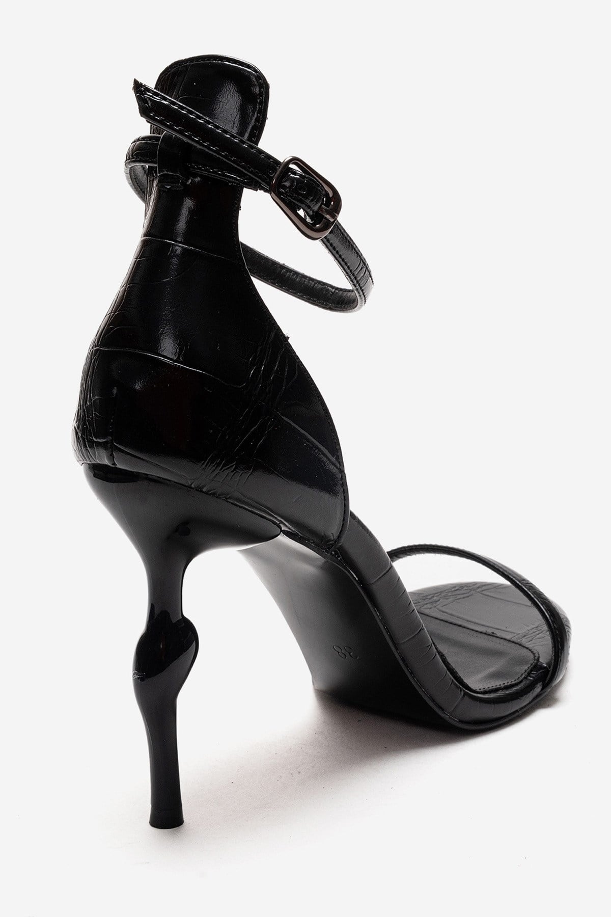 Yelena - Black Patent Thin Strap Stiletto Pump (Women)