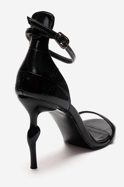 Yelena - Black Patent Thin Strap Stiletto Pump (Women)