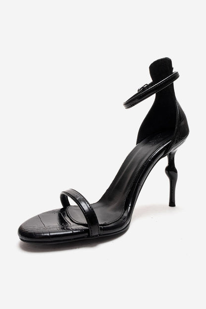 Yelena - Black Patent Thin Strap Stiletto Pump (Women)