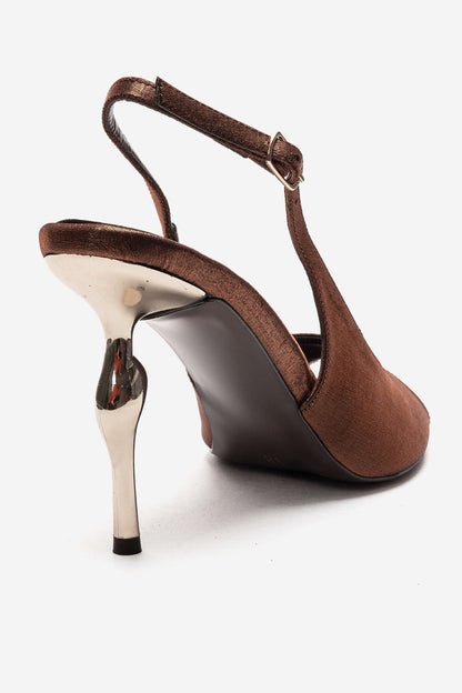 AMORE - Zapatos de tacón estilo slingback en bronce (Mujer)
