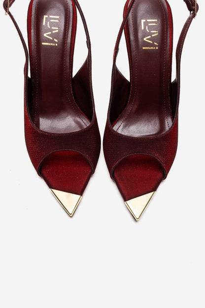 AMORE - Burgundy Slingback Stiletto Pump (Women)