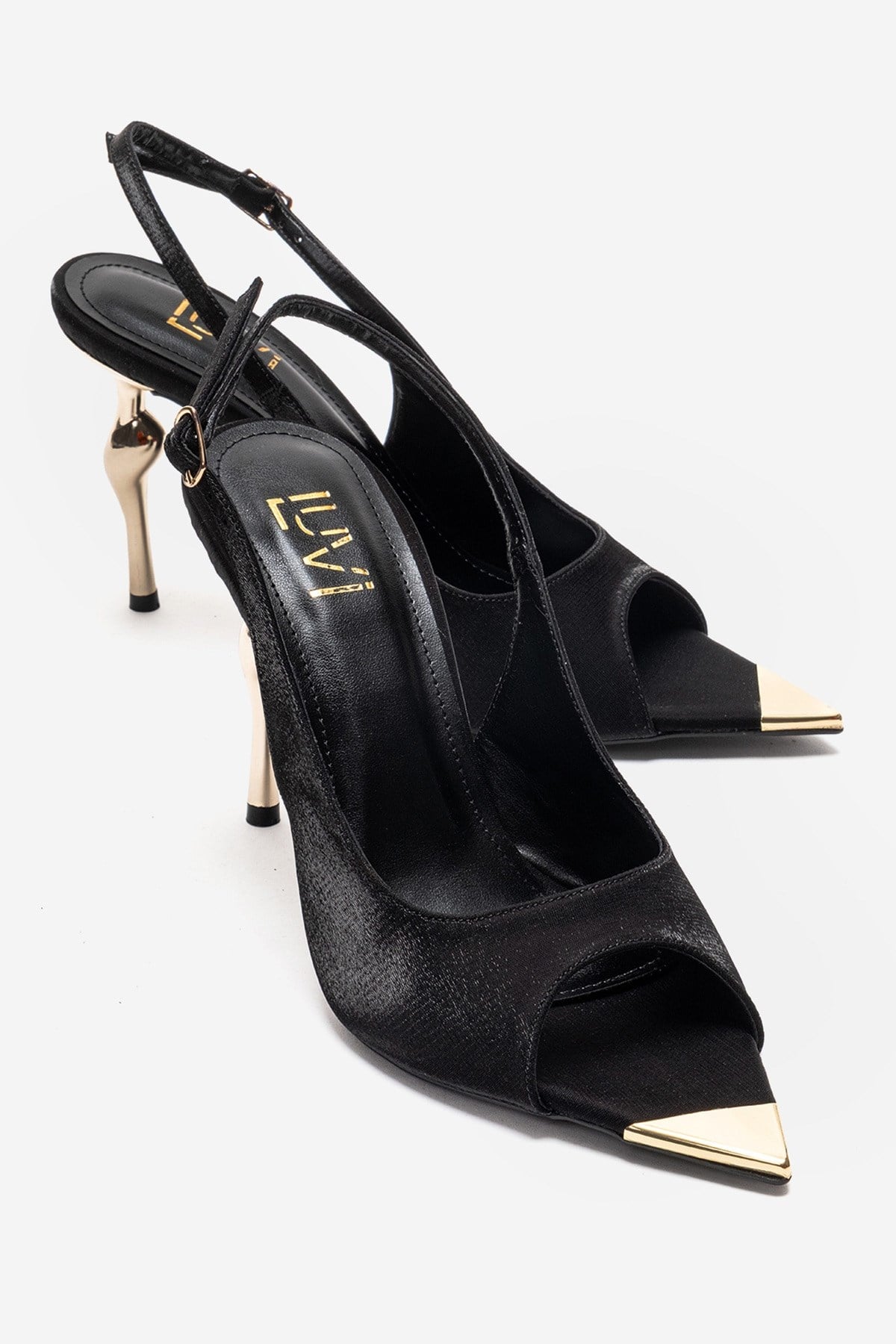 AMORE - Zapatos de tacón estilo "Slingback Stiletto" negros (Mujer)