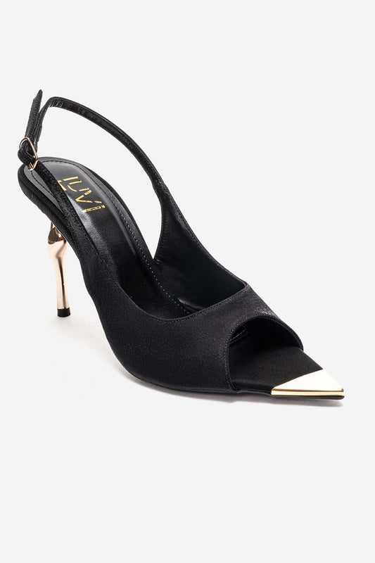 AMORE - Black Slingback Stiletto Pump (Women)