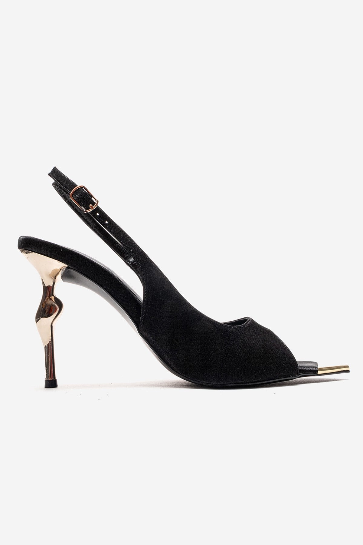 AMORE - Zapatos de tacón estilo "Slingback Stiletto" negros (Mujer)