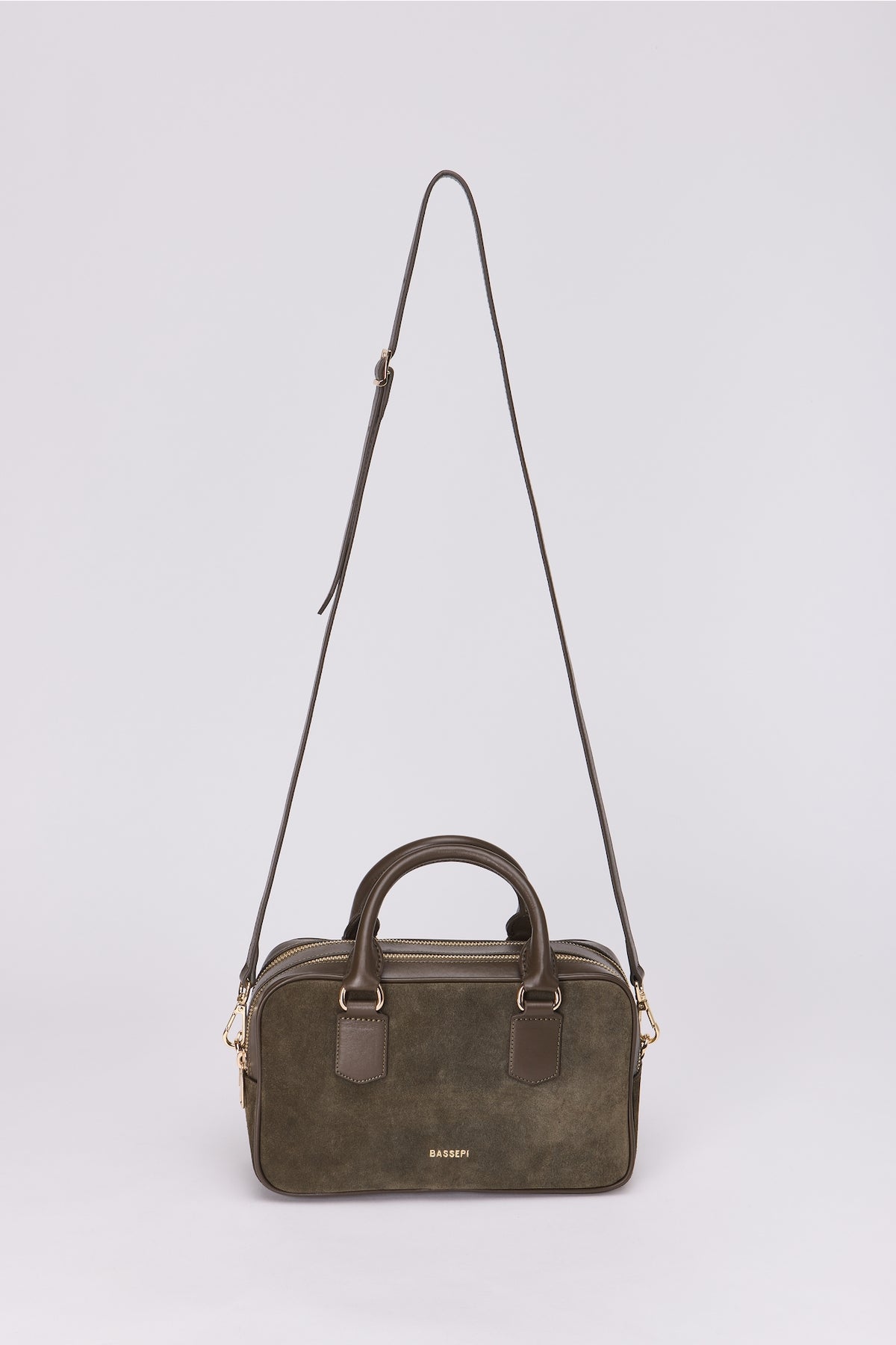 Minibolso estructurado Sara Green Suede - Fw25-0002