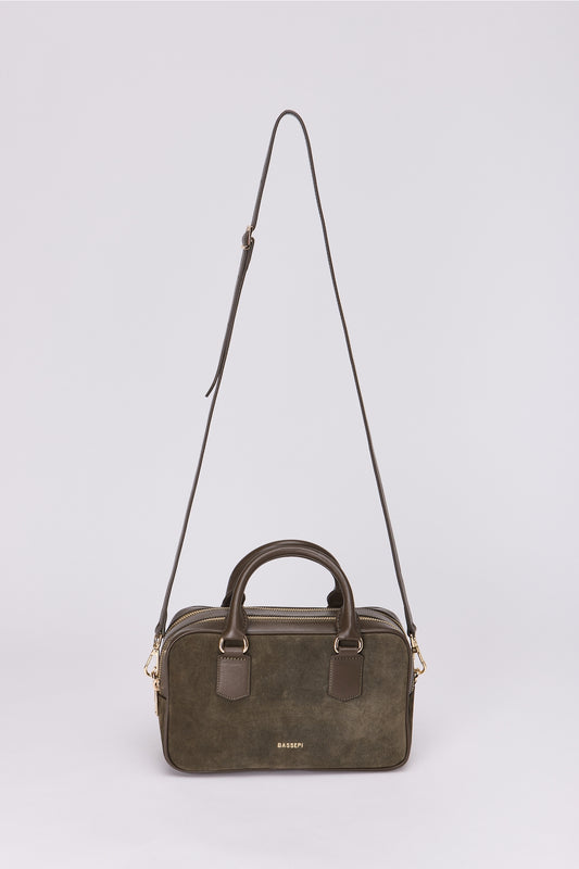 Minibolso estructurado Sara Green Suede - Fw25-0002