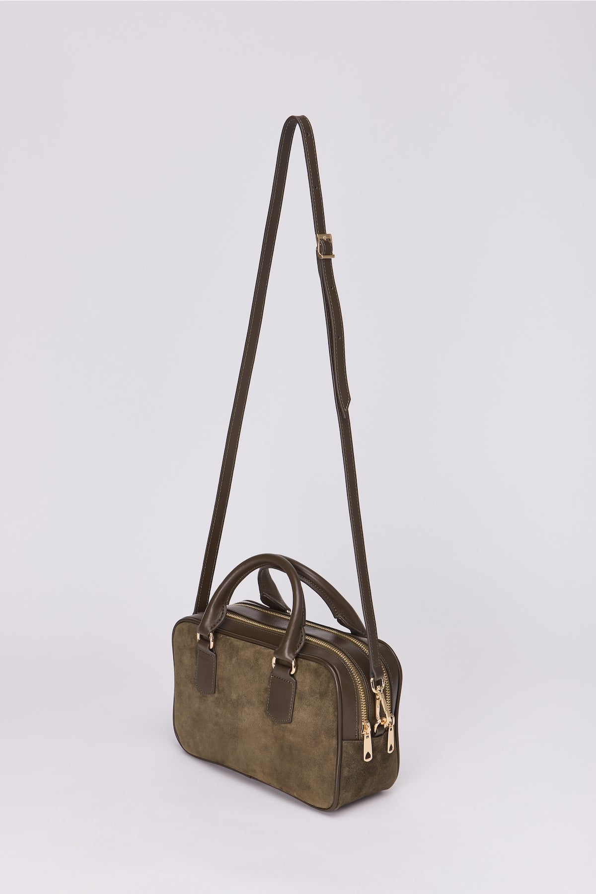 Minibolso estructurado Sara Green Suede - Fw25-0002