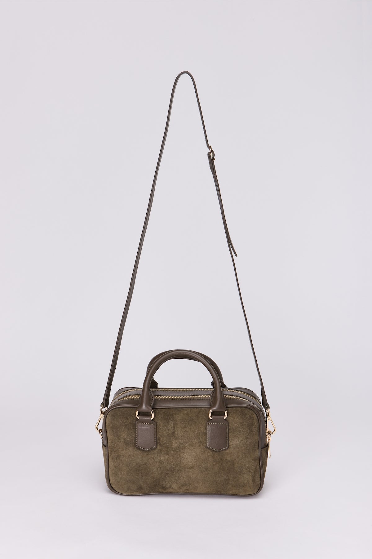 Minibolso estructurado Sara Green Suede - Fw25-0002