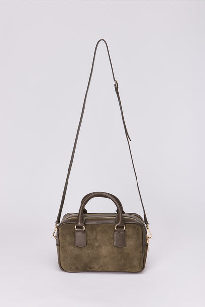 Minibolso estructurado Sara Green Suede - Fw25-0002