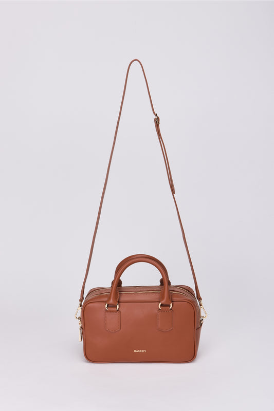 Mini Bolso Estructurado Sara Cognac Marrón - O-I25-0003