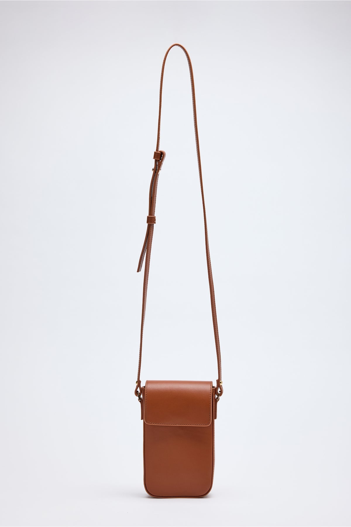Ales Cognac Brown Mini Crossbody Bag - Fw25-0001